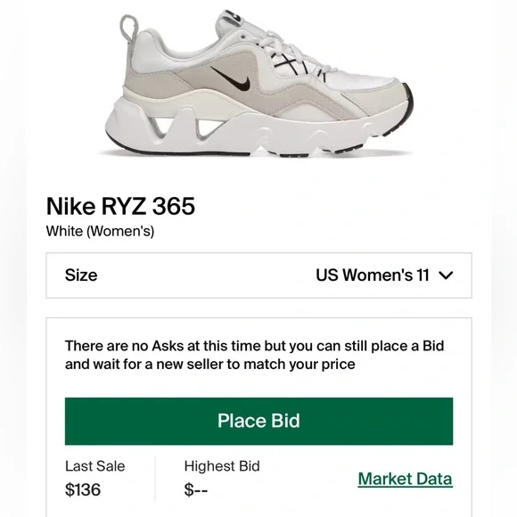 Nike RYZ 365 “White” Women’s Size 11 - Picture 9 of 9